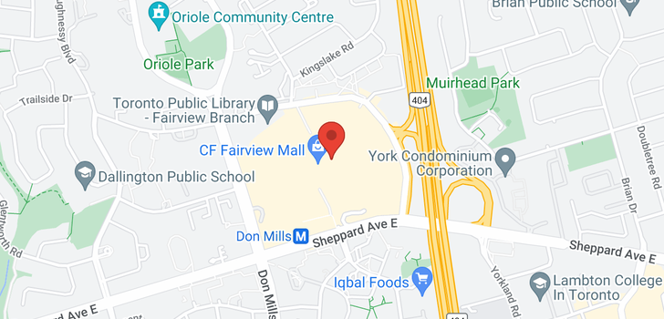 map of #2018 -1800 SHEPPARD AVE E